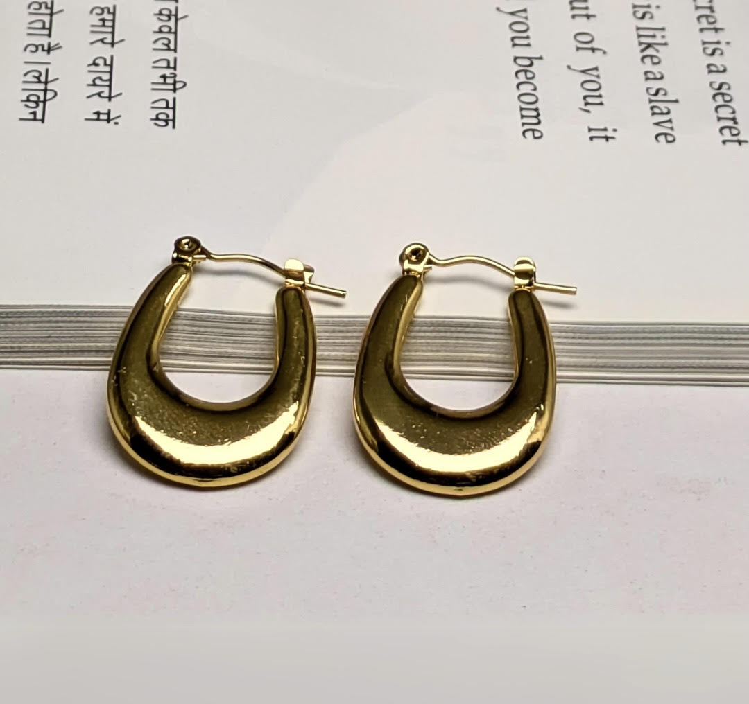 U-Shaped Hoop Earrings