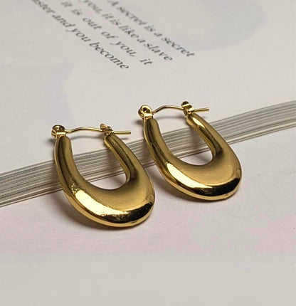 U-Shaped Hoop Earrings