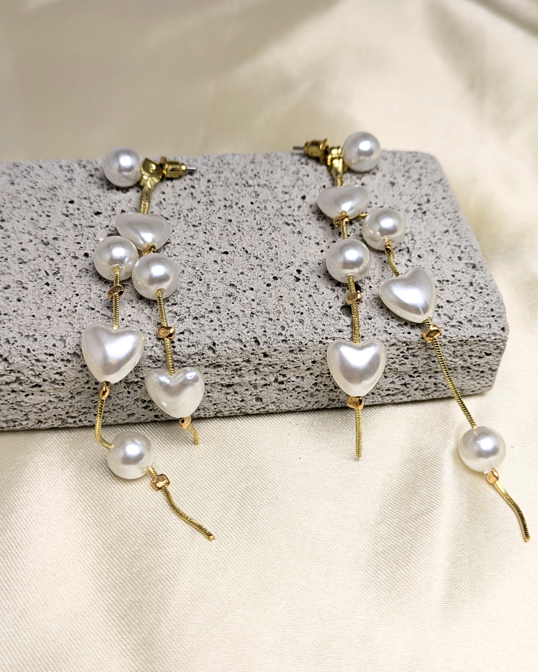 Love Pearl Long Earrings