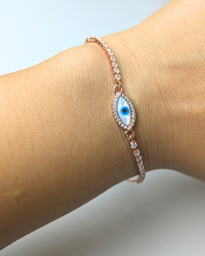 Mystic Evil Eye Bracelet- Rose Gold