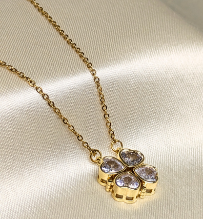 4-Pcs Diamond Heart Necklace