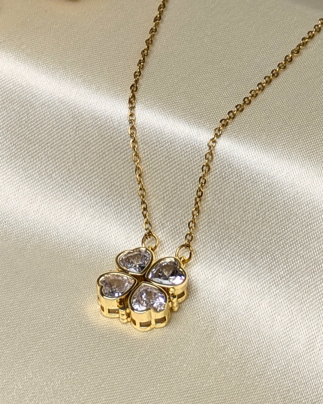 4-Pcs Diamond Heart Necklace