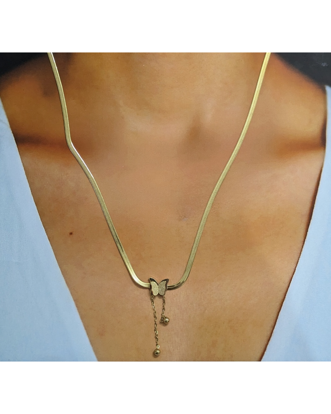 Butterfly-Snake Chain Necklace